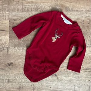 3-6M Janie & Jack Embroidered Deer Onesie